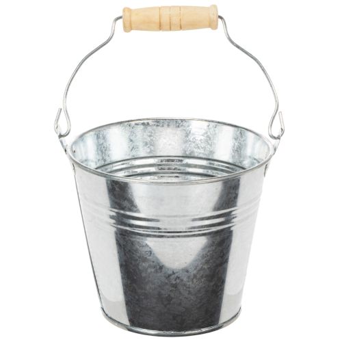 Bucket Ø12cm H10cm 8pcs. Zinc, shiny buy online | Floristik24.ie