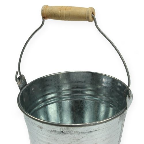 Product Bucket Ø10cm H8cm 10 pcs. Zinc shiny