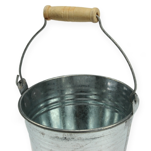 Product Bucket Ø12cm H10cm 8pcs. Zinc shiny