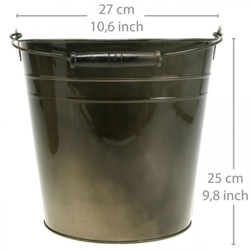 Floristik24 Metal vessel, plant bucket, metal decoration Ø27cm H25cm