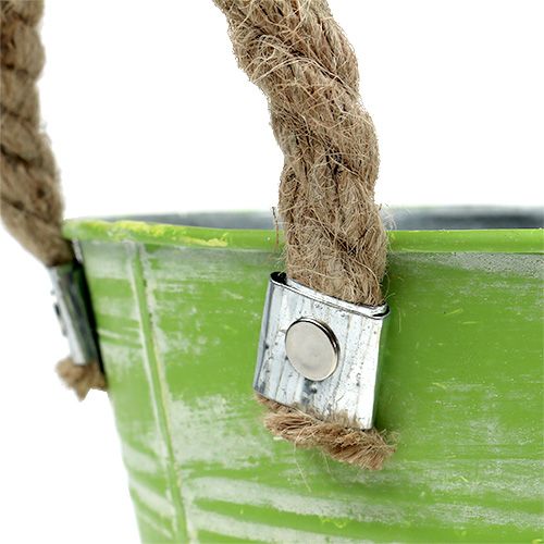 Floristik24 Bucket spring green Ø25cm H24cm 2pcs