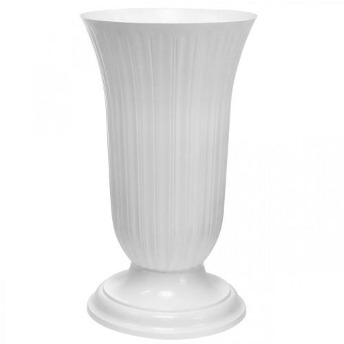 Floristik24 Lilia White Plastic Vase Ø28cm H48cm