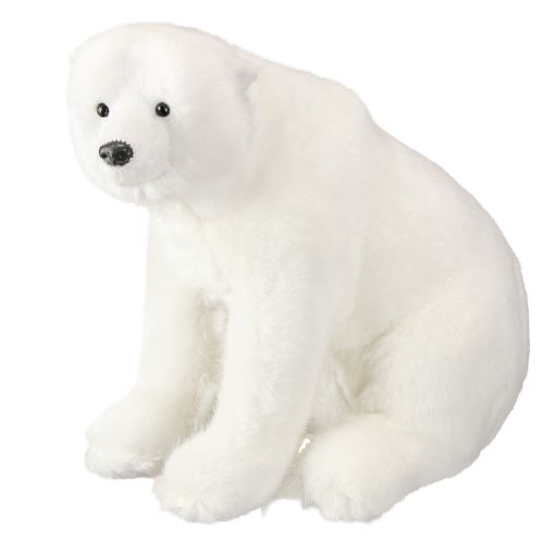 Polar bear decorative figures standing and sitting white 16/20cm 3pcs | Floristik24.ie