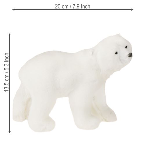 Polar bear decorative figures standing and sitting white 16/20cm 3pcs | Floristik24.ie