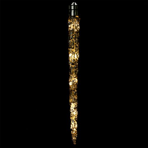 Product Icicle silver plastic 47cm with 9 LED and battery