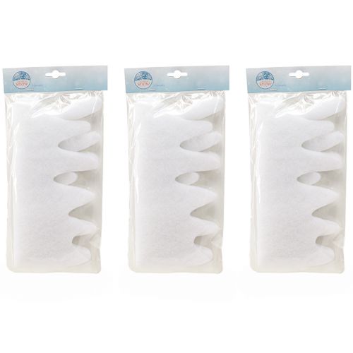 Product Icicle garland snow fleece with glitter border 13×180cm 3pcs