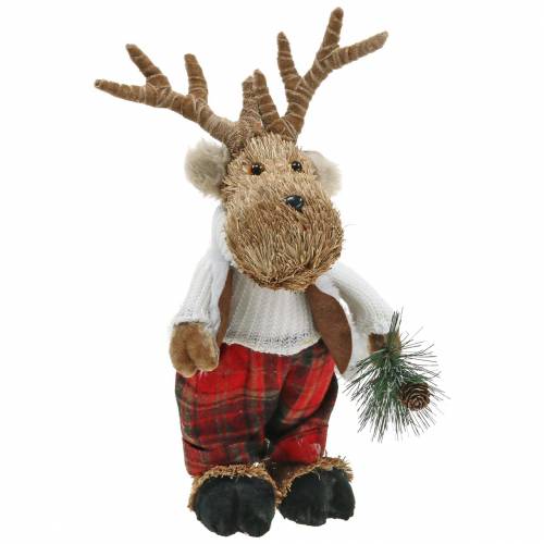 Floristik24 Christmas figure reindeer made of straw 33cm