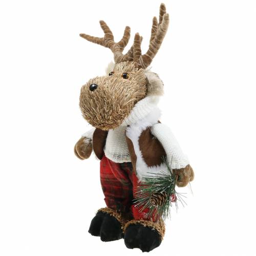 Floristik24 Christmas figure reindeer made of straw 33cm