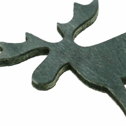 Floristik24 Scatter decoration reindeer black, silver, dark grey assorted 4cm 72 pcs