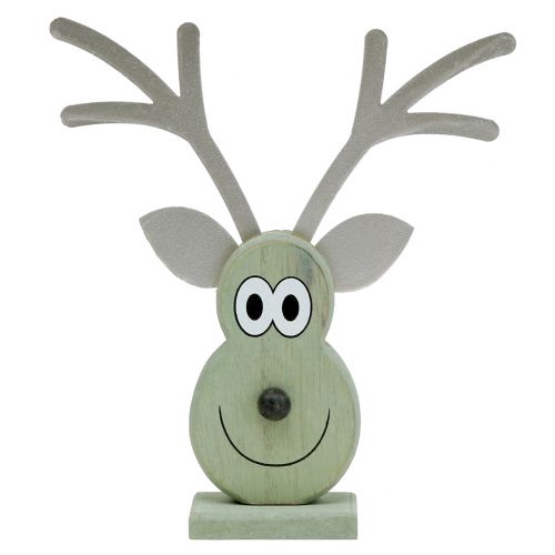 Floristik24 Moose head mint to stand 18cm x 16cm 3pcs