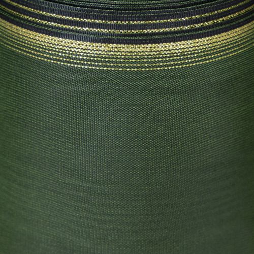 Product Elegant moiré wreath ribbon, 175mm, dark green with pearl edge and taffeta weave for festive occasions
