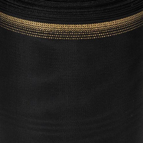 Elegant moiré wreath ribbon, 175mm black with pearl edge and taffeta weave, decorative ribbon for funeral floristry, bow ribbon, 25m | Floristik24.ie