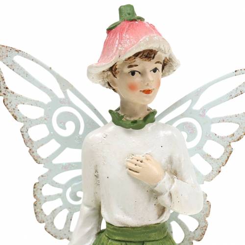 Floristik24 Deco figure elf elf couple white, pink, green H20cm 2pcs