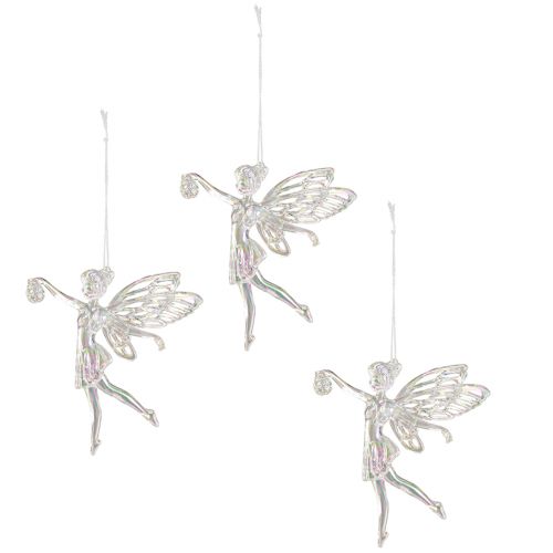 Floristik24 Elf decoration acrylic Christmas elves clear 11cmx12cm 3pcs