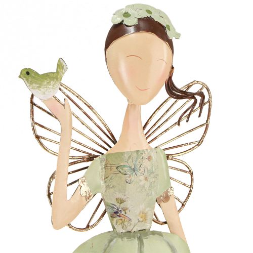 Floristik24 Elf Figures Metal Decoration Heart Bird H55cm/60cm 2pcs