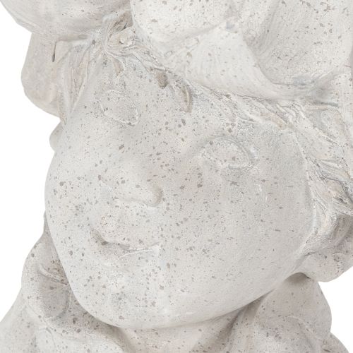 Product Decorative gnome head figurine for stylish garden and living room accents, grey, 30cm