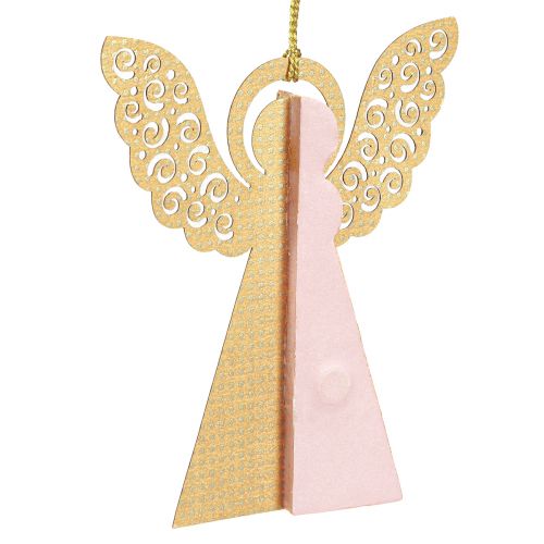 Product Angel Paper Ornaments Christmas Apricot Gold 12cm Set of 4