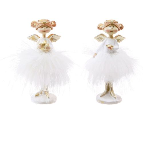 Floristik24 Angel Decoration Christmas Figures in White Gold H10.5cm 2pcs