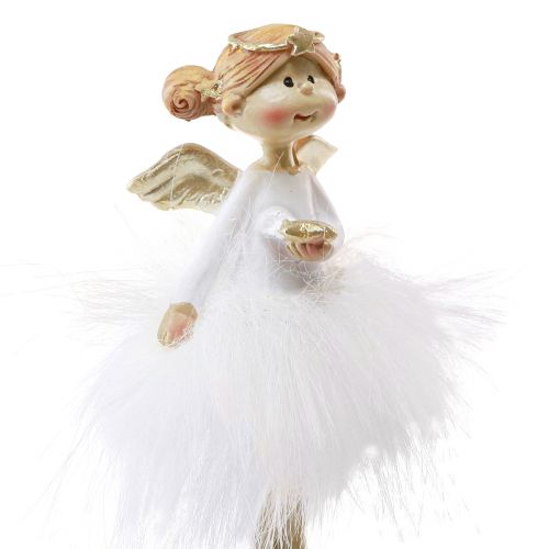 Floristik24 Angel Decoration Christmas Figures in White Gold H10.5cm 2pcs