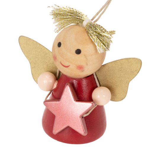 Decorative angel pendant with star for hanging, 5cm, 9 pieces | Floristik24.ie