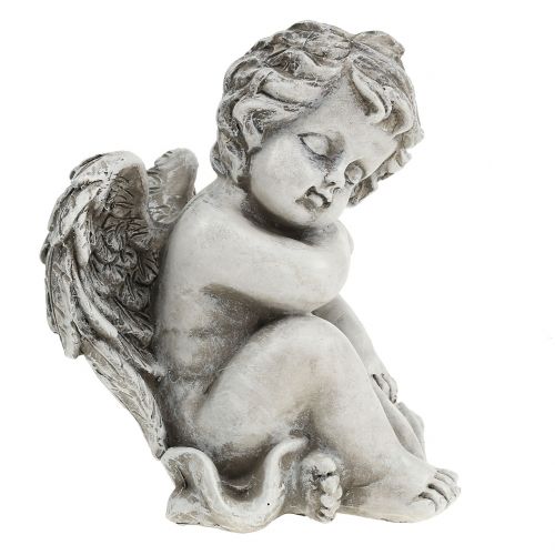 Memorial figure sleeping angel gray 16cm 2pcs