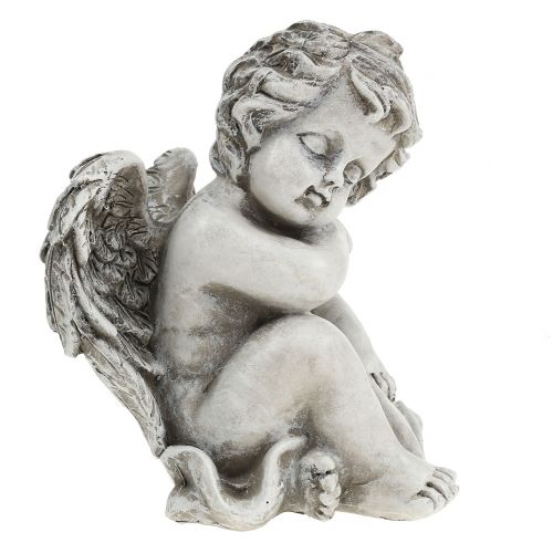 Memorial Figure Sleeping Angel Grey 16cm 2 Pcs