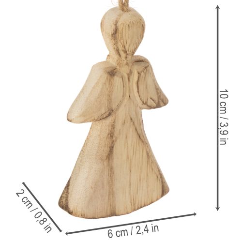 Angel figurine for hanging on Christmas tree, 10cm, 12 pieces | Floristik24.ie