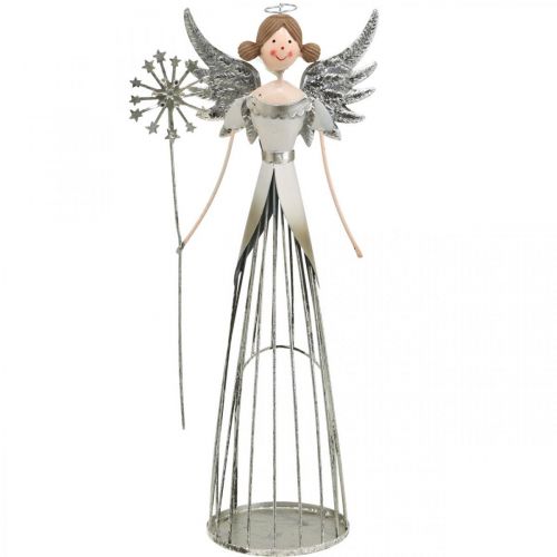 Floristik24 Angel figurine metal, lantern Christmas H31.5cm