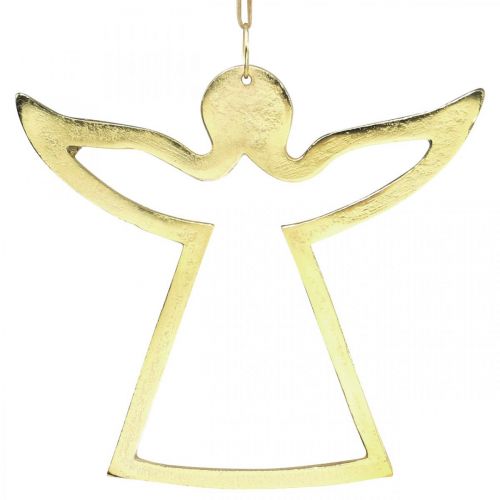 Product Metal pendants, decorative angels, golden advent decoration 15 × 16.5cm