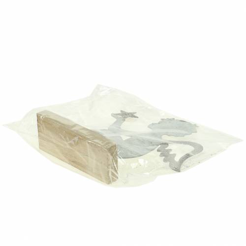 Floristik24 Angel silver glitter 18cm x 17.5cm