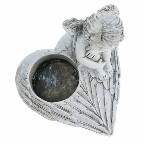 Floristik24 Grave decoration tealight holder angel 10cm 2pcs