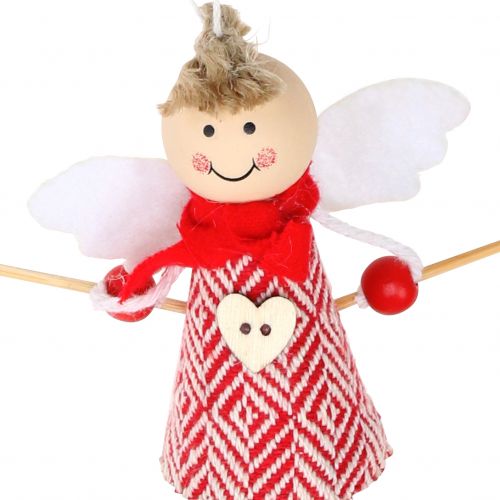 Product Angel as a decoration figure 15cm red, white 4pcs