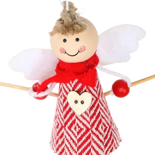 Product Angel as decorative figure 15cm red, white 4 pieces
