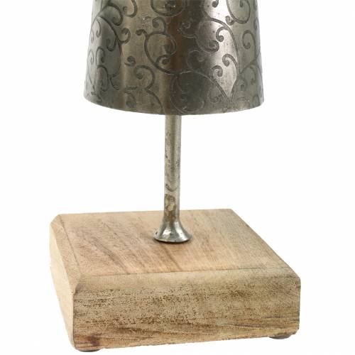 Floristik24 Deco angel metal on wooden base H58cm