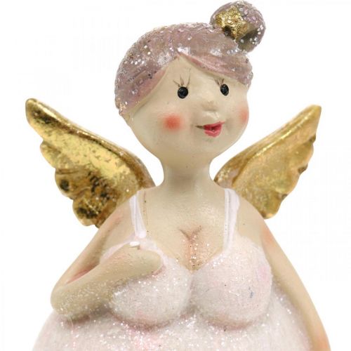 Floristik24 Table decoration angel pink decoration figure Christmas 4,5 × 3,5 × 9,5cm 4pcs