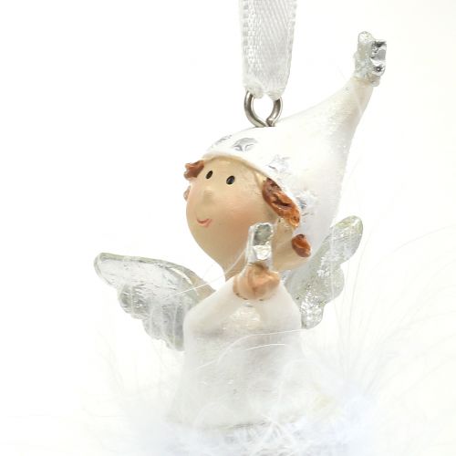 Floristik24 Angel to hang white 11cm 4pcs