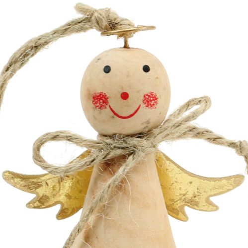 Product Angel for hanging natural, gold 8cm 4 pcs