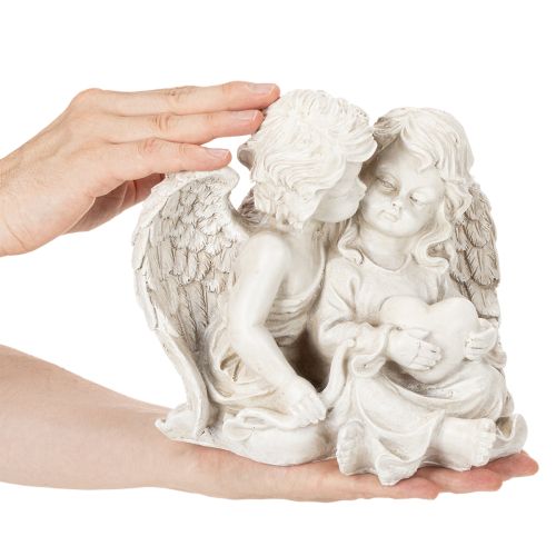 Angel Decoration Children's Angel Couple with Heart Sculpture 24cm | Floristik24.ie