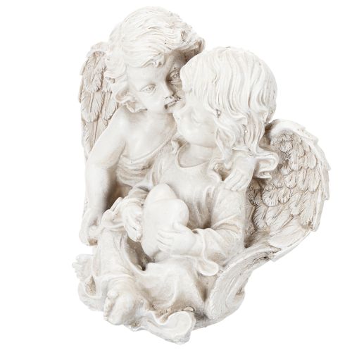 Angel Decoration Children's Angel Couple with Heart Sculpture 24cm | Floristik24.ie
