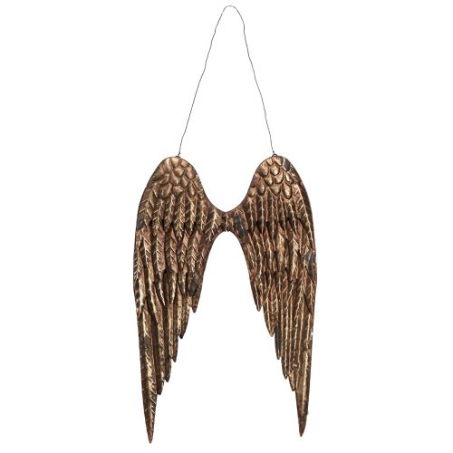 Product Angel wings for hanging metal antique look gold 24×37cm