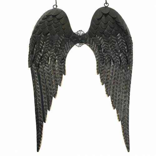 Floristik24 Wall decoration angel wings black 34cm x 47.5cm