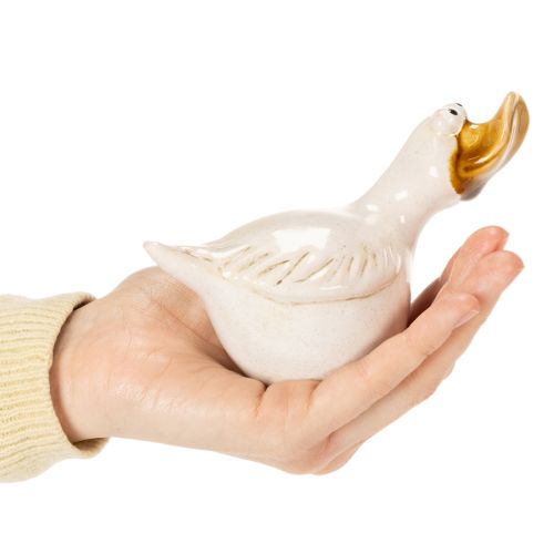 Product Ceramic Duck Animal Figurines Decoration for Home and Garden 13cm 2pcs