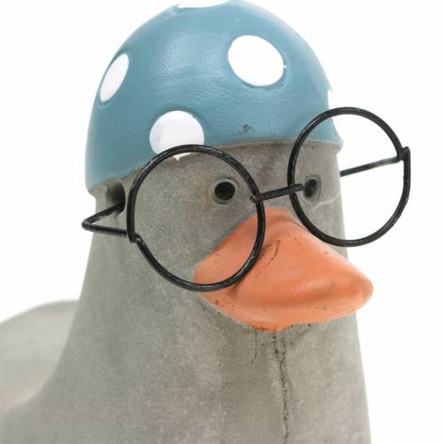 Floristik24 Decorative duck with glasses and swimming cap gray 10.5cm 4pcs