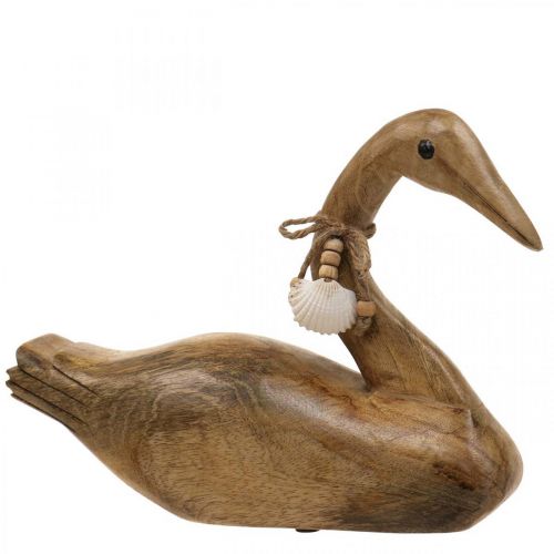 Deco duck wooden duck deco mango wood 29x8.5x21.5cm