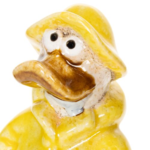 Product Duck figurines, raincoat ceramic figures for fun balcony and garden decoration, 11cm, 4 pieces