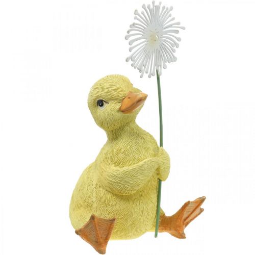 Floristik24 Spring decoration, ducklings with dandelion, decorative figure H13.5cm