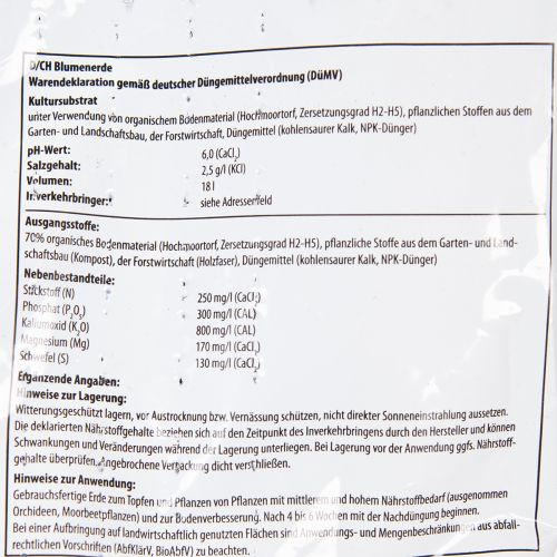 Product Villa Flora potting soil 18L