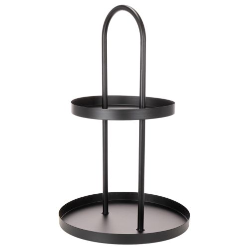Metal double-tiered round decorative tray 58cm | Floristik24.ie