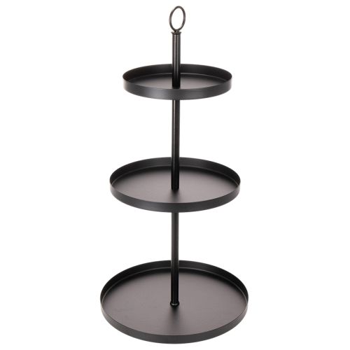 Three-tiered metal round serving stand for multi-tiered table decoration, 61cm buy online | Floristik24.ie