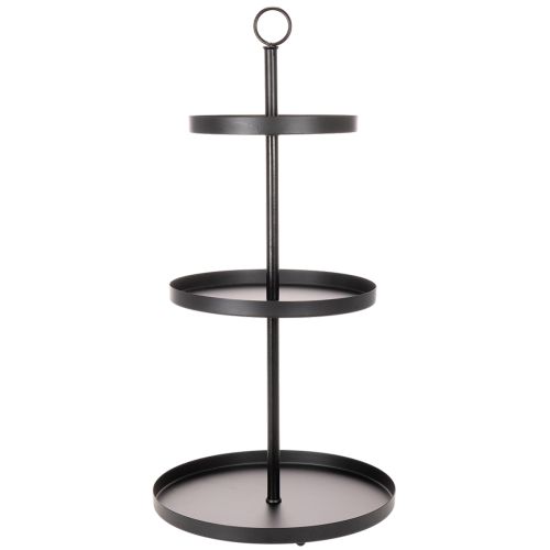 Three-tiered metal round serving stand for multi-tiered table decoration, 61cm | Floristik24.ie